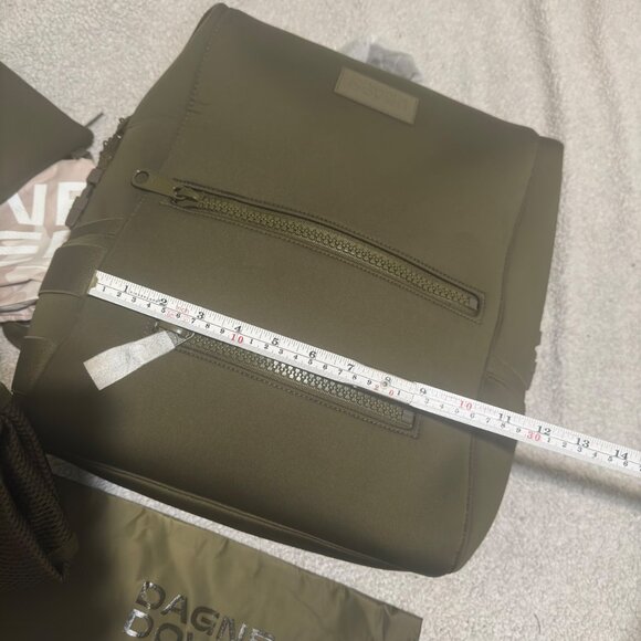 Dagne Dover Indi Olive Green Neoprene Diaper Backpack With Changing Mat NWOT - Picture 12 of 13